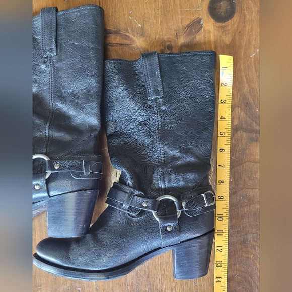 Frye Black Leather Harness Boots - Picture 5 of 16